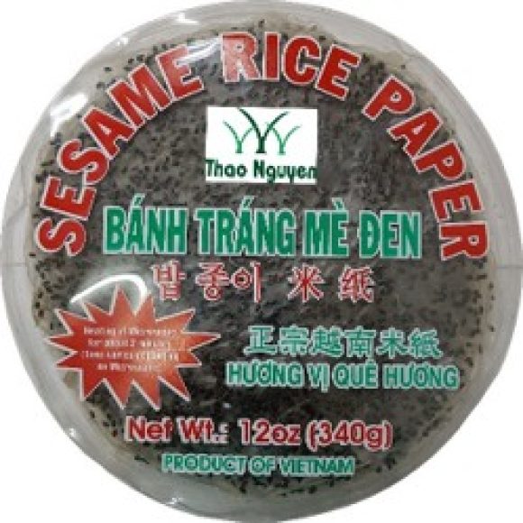 BLACK SESAME RICE PAPER 24 X 12oz (340g)