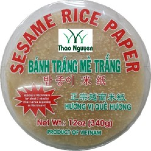 WHITE SESAME RICE PAPER 24 X 12oz (340g)